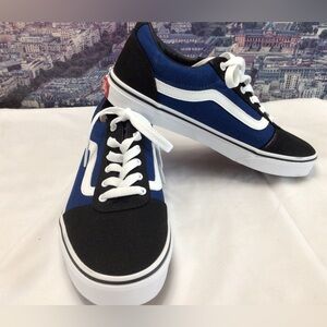 Vans Youth Size 5 Sneakers Blue/Black/White